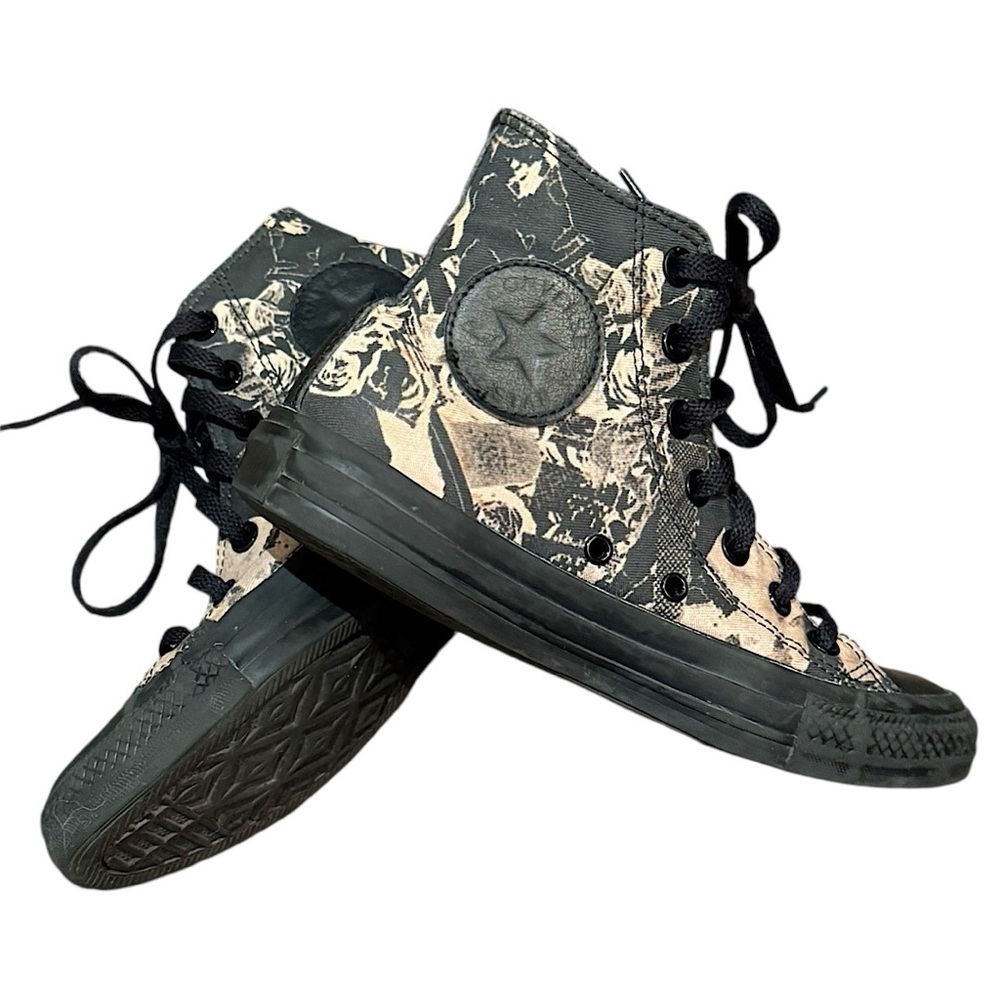 Converse Unisex Pop Art Chuck Taylor Hi Parchment Black Shoes MEN’s SZ 6.5